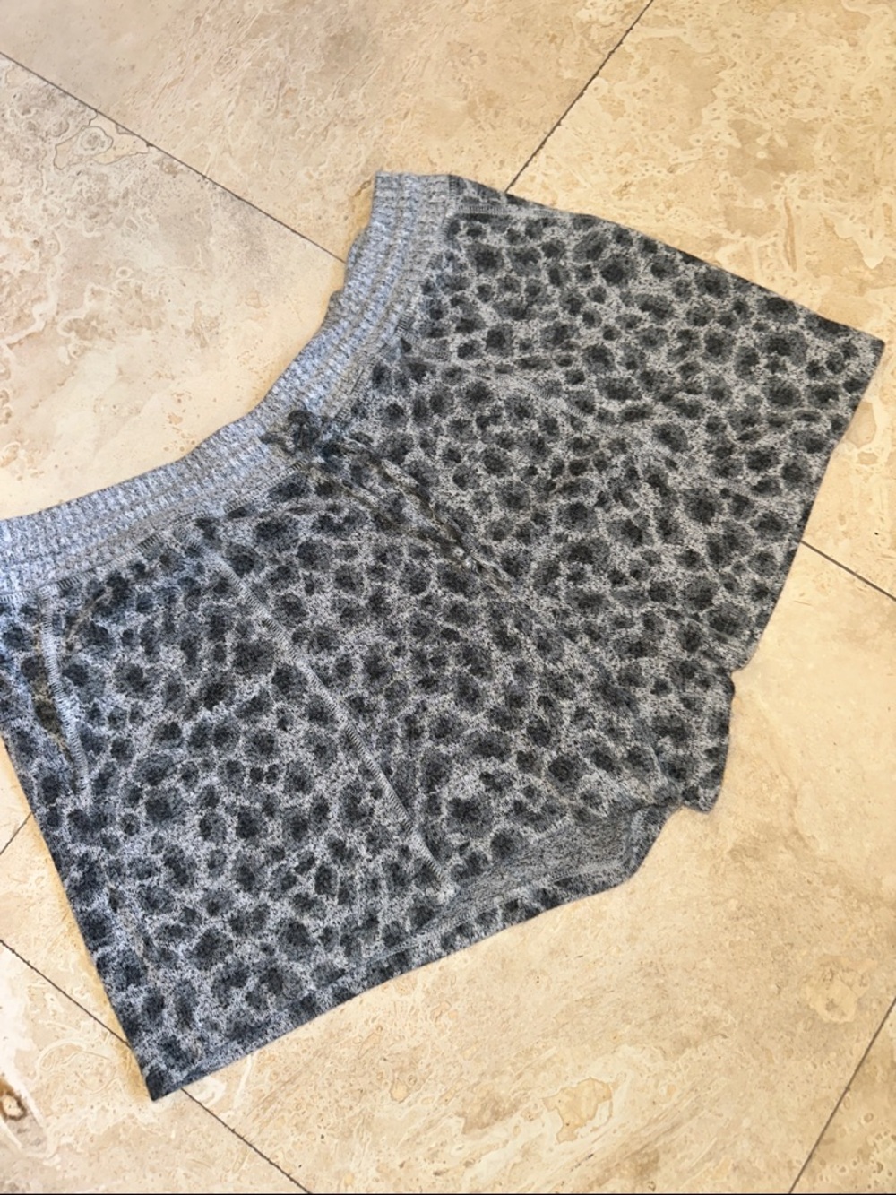 Soma Heathered Gray Ribbed-Waist Lounge Shorts